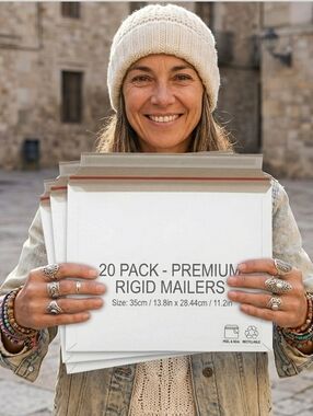 🍎 NEW 20-Pack Premium Rigid Document Mailers (11.2" x 13.8") Self-Seal